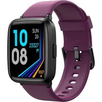 Smartwatch kompatibel mit iPhone und Android-Handys, Fitnessuhr mit Herzfrequenz- und Schlafmonitor, IP68 wasserdichter Fitness-Tracker - Schwarz