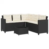 vidaXL Gartenlounge-Set L-Form schwarz