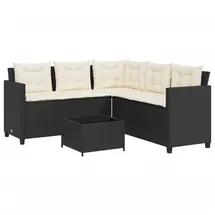 vidaXL Gartenlounge-Set L-Form schwarz