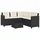 vidaXL Gartenlounge-Set L-Form schwarz