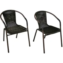 VCM Bistrostuhl Stapelstuhl 53 x 60 x 73 cm dunkelbraun 4 St.