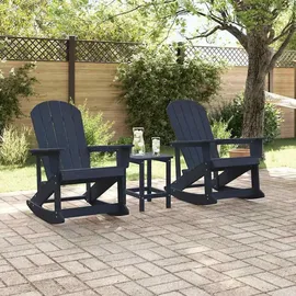 vidaXL Adirondack Schaukelstühle 2-Tlg 3335835 2 pcs  Marineblau HDPE 2 St.