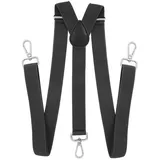 axy Hosenträger Herren Hosenträger 3 robusten Karabiner Verschluss 2,5 cm breit Y-Form verstellbar und elastisch 120cm Lang grau