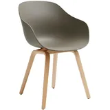 HAY - About A Chair AAC 222, Eiche lackiert / khaki 2.0 (Kunststoffgleiter)