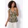 Heine Shirttop HEINE, Damen, Gr. 48, grün (khaki, ecru, bedruckt), 95% Viskose, 5% Elasthan, bedruckt, geblümt, gemustert, mehrfarbig, V-Ausschnitt, Tops Shirttop