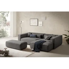 LeGer Home by Lena Gercke Eckcouch Cord 2-Sitzer Grau