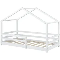 [en.casa] Kinderbett Knätten 70 x 140 cm Weiß