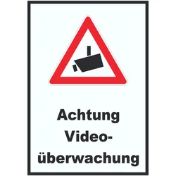 Achtung Videoüberwachung Schild A6 (105x148mm)