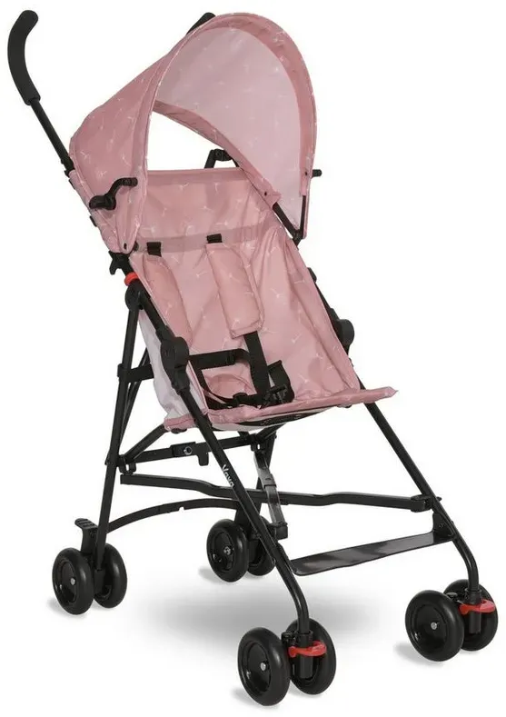 Lorelli Kinder-Buggy Kinderwagen Buggy Vaya, verstellbares Sonnendach, klappbar, Fußstütze rosa