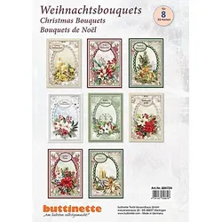 3D-Bastelmappe "Weihnachtsbouquets", für 8 Karten