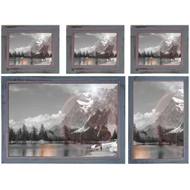 MCW Bilderrahmen, grau Holz, 51x36x1 cm, Bilder und Zubehör, Bilderrahmen, Bilderrahmen Holz