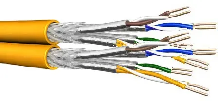 Draka UC1500 HS22, Datenkabel Cat.7A, S/FTP, 1500 MHz, Duplex 2x4x2xAWG22, melonengelb, 500m Trommel