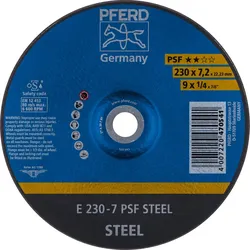 PFERD Tools Schruppscheibe E Universallinie PSF STEEL für Stahl - 62023634