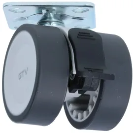 MS Beschläge Ø 50mm Möbelrolle 50kg Traglast Feststellbremse