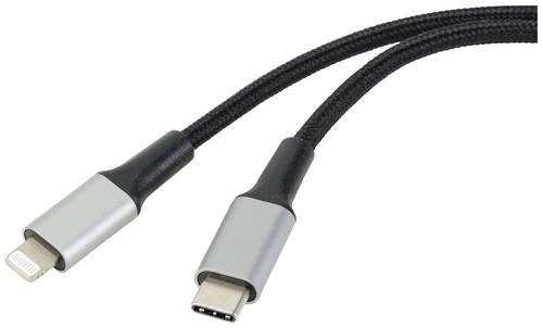 Renkforce USB-C®, Apple Lightning Anschlusskabel [1x USB 2.0 Stecker C - 1x Apple Lightning-Stecker