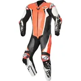 Alpinestars Absolute V2 Lederkombi - Neon-Rot/Weiß/Schwarz / 56