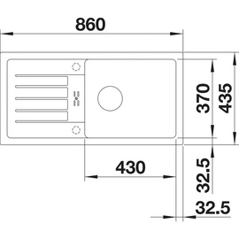 Blanco Favum XL 6 S anthrazit + Handbetätigung