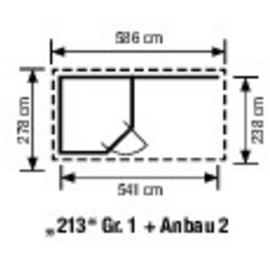 Weka Fides 1 2,80 x 2,80 m anthrazit