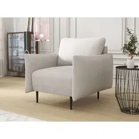 MIRJAN24 Sessel Lambi, Schwarze Metallfüße, 98x90x85 cm beige