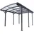 Juskys Carport 5 x 3 m mit Bogendach