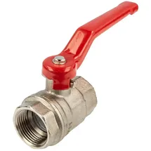 tecuro - Kugelhahn, Beidseitig Innengewinde Rp 3/4 Zoll (dn 20) Stahlhebel Lang, Messing Vernickelt