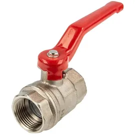 tecuro - Kugelhahn, Beidseitig Innengewinde Rp 3/4 Zoll (dn 20) Stahlhebel Lang, Messing Vernickelt