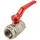 tecuro - Kugelhahn, Beidseitig Innengewinde Rp 3/4 Zoll (dn 20) Stahlhebel Lang, Messing Vernickelt