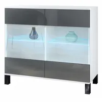 Vladon Kommode, Grau, 92.5x84.5x35 cm, Wohnzimmer, Kommoden & Sideboards,