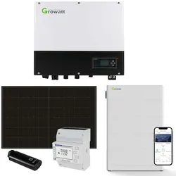 Growatt 8kWp PV 0% MwSt §12 III UstG Komplettanlage mit Glas Glas Modulen und 10...