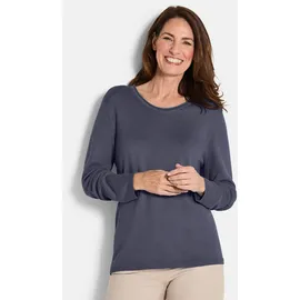 GOLDNER Rundhalspullover Blau 44