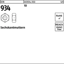 F. REYHER Nchfg. GmbH & Co. KG Sechskantmutter DIN 934 M33 10 10 Stück