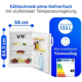 Bomann VS 2195 Kühlschrank (133 l, 845 mm hoch, Weiß)