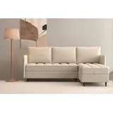 dorel home Ecksofa »LINDHUS, L-Form, verschiedene Stellvarianten, Schlaf-Liege« Modulsofa, Recamiere, großer Bettkasten, Cord, Chenille