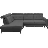 Musterring Ecksofa MUSTERRING "MR 4615", grau (anthrazit), B:272cm H:84cm T:214cm, 100% Polyester, Sofas, Ecksofa, mit Kopf- und Rückenverstellung, Metallfuß schwarz, Maße 272 x 214 cm