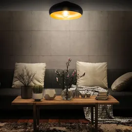 B.K.Licht - E27 Fassung, 1-flammig, Schwarz-Gold
