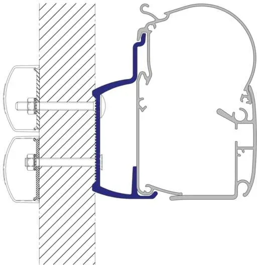 Dometic PW-ADAPT Adapter für Wandmarkisen PW 1100, PW 1500 & PW 3800 3,0m