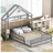 Flieks Hausbett Flieks 140 x 200 cm Kiefer grau
