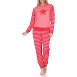 normann Frottee Pyjama mit Sternmotiv Rot 44-46