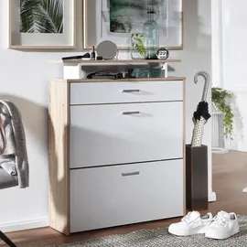 KADIMA DESIGN Schuhkipper 80 x 95 x 24 cm beige / Eiche