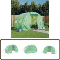 Vidaxl - Gewächshaus Mit Stahlrahmen Grün 6 M2 3x2x2 M - Gewächshaus - Gartengewächshaus - Pflanzenhaus - Tomatenhaus - Greenhouse
