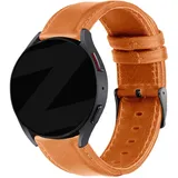 Bandz Amazfit Bip 6 Armband Leder 'Classic' für Amazfit Bip 6 - Braun - Schnallenverschluss