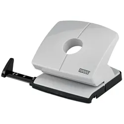 NOVUS Locher B220 mit Anschlagschiene, Leistung 20 Blatt, grau