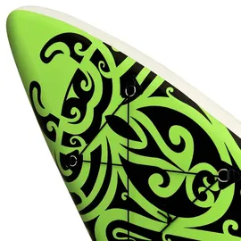 vidaXL Aufblasbares Stand Up Paddle Board Set 305x76x15 cm Grün