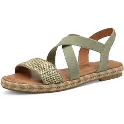 Riemchensandale, Plateau, Sandalette, Sommerschuh mit Kontrast-Details, Gr. 40, mintgrün, , 25173357-40