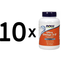 (900 g, 252,28 EUR/1Kg) 10 x (NOW Foods Ultra Omega 3-D with Vitamin D-3 - 90 s