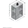 FMD Albi 60 x 83 x 35 cm Weiß / Beton
