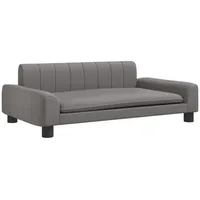 vidaXL Kindersofa grau 90 x 53 x 30 cm Kiefer Kunstleder