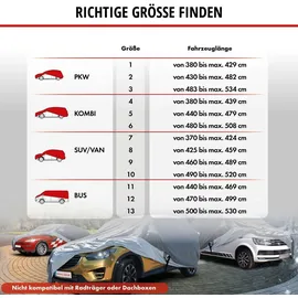 Walser Premium Abdeckplane Auto All Weather Plus Qualitätssieger - Autoplane UV-beständig, Autoabdeck... - Grau