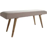 KADIMA DESIGN Sitzbank Stoff / Massivholz Bank 117x51x38 cm