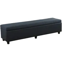 Mendler Sitzbank Kriens XXL Schwarz 180 x 45 x 45 cm